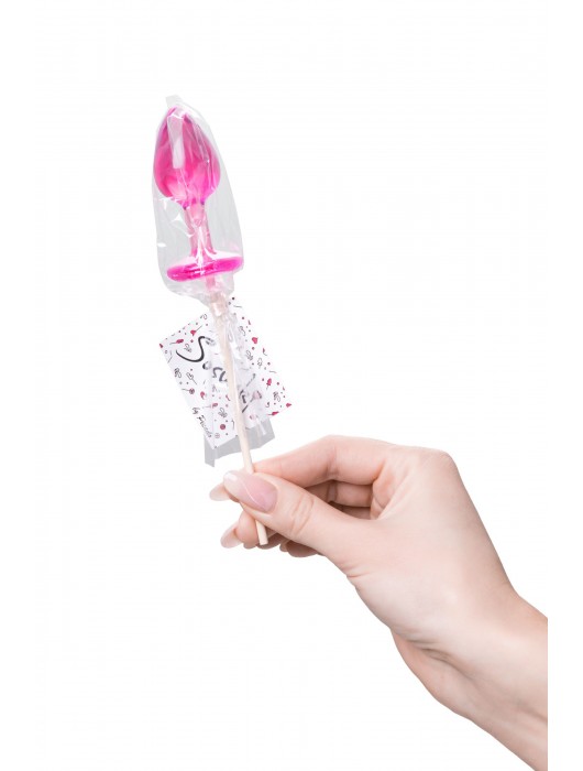 Розовый леденец  в форме анальной втулки со вкусом айриш крим - 29 гр. - Sosuчki - купить с доставкой в Грозном