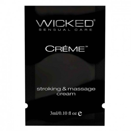 Крем для массажа и мастурбации Wicked Stroking and Massage Creme - 3 мл. - Wicked - купить с доставкой в Грозном