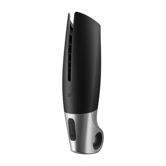 Черный мастурбатор с вибрацией Power Masturbator - Satisfyer - в Грозном купить с доставкой