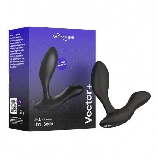 Черный анальный вибратор We-Vibe Vector+ - We-vibe - в Грозном купить с доставкой