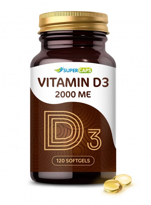 Пищевая добавка SuperCaps VITAMIN D3 2000 ME - 120 капсул - SuperCaps - купить с доставкой в Грозном