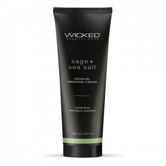 Массажный легкий крем WICKED Sage plus Sea Salt - 120 мл. - Wicked - купить с доставкой в Грозном