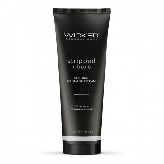 Массажный легкий крем WICKED Stripped plus Bare - 120 мл. - Wicked - купить с доставкой в Грозном