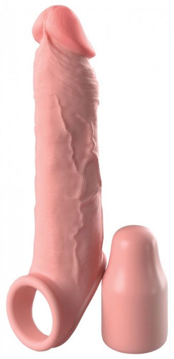Телесная насадка-удлинитель 2 Inch Silicone X-tension with Strap - 20,3 см. - Pipedream - в Грозном купить с доставкой