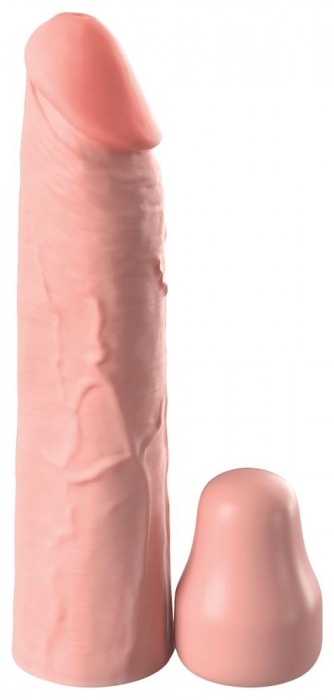 Телесная насадка-удлинитель 1 Inch Silicone X-tension - 17,8 см. - Pipedream - в Грозном купить с доставкой