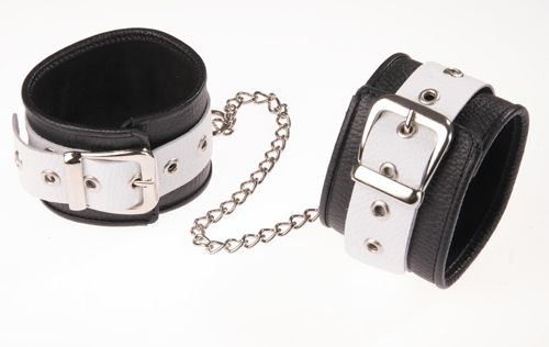 Черно-белые оковы на ноги - Sitabella - купить с доставкой в Грозном