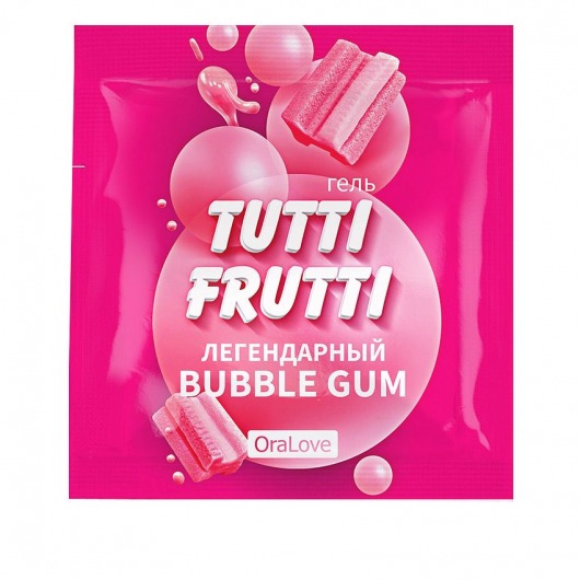 Пробник гель-смазки Tutti-frutti со вкусом бабл-гам - 4 гр. - Биоритм - купить с доставкой в Грозном