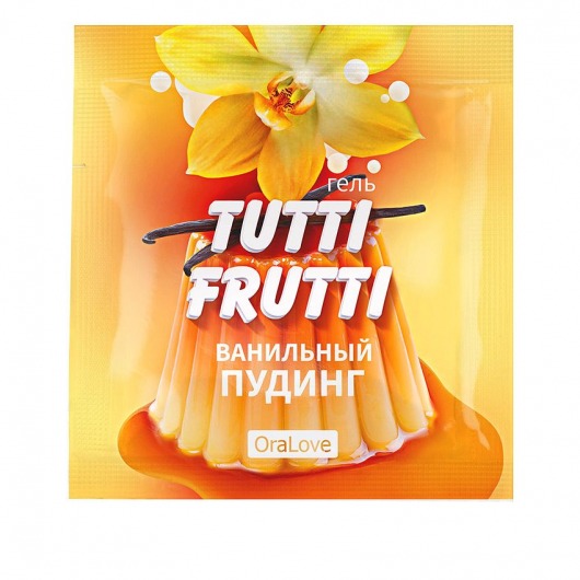 Пробник гель-смазки Tutti-frutti со вкусом ванильного пудинга - 4 гр. - Биоритм - купить с доставкой в Грозном