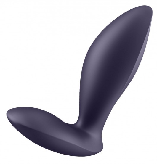 Фиолетовый анальный вибростимулятор Power Plug - Satisfyer - в Грозном купить с доставкой