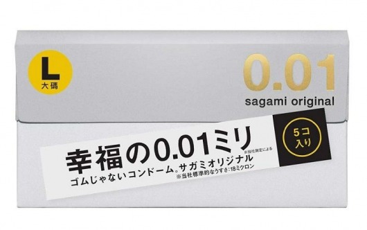 Презервативы Sagami Original 0.02 L-size увеличенного размера - 5 шт. - Sagami - купить с доставкой в Грозном