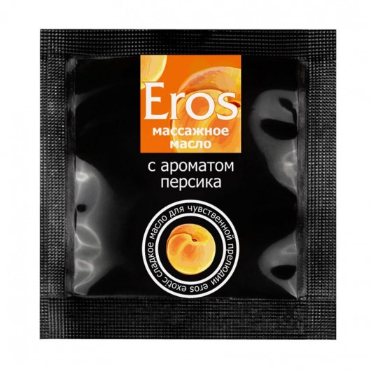Саше массажного масла Eros exotic с ароматом персика - 4 гр. - Биоритм - купить с доставкой в Грозном