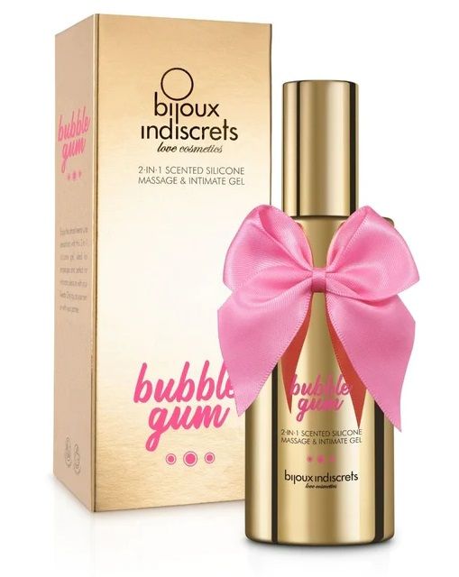 Гель с ароматом жвачки Bubblegum 2-in-1 Scented Silicone Massage And Intimate Gel - 100 мл. - Bijoux Indiscrets - купить с доставкой в Грозном