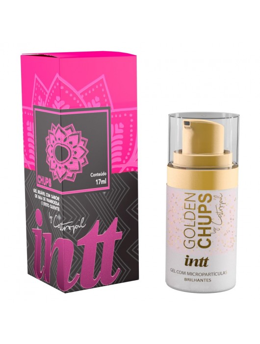 Возбуждающий гель Golden Chups с малиновым ароматом - 17 мл. - INTT - купить с доставкой в Грозном