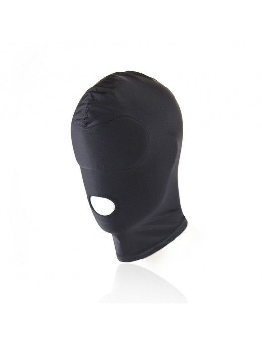 Черный текстильный шлем с прорезью для рта - Notabu - купить с доставкой в Грозном
