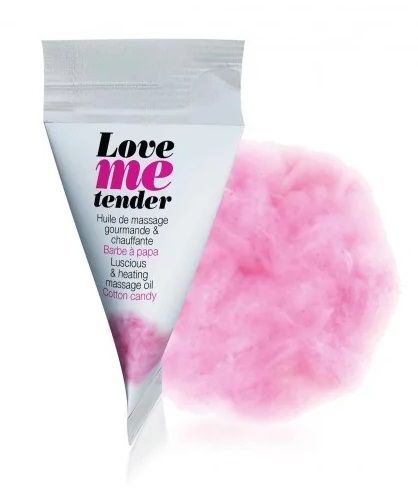 Съедобное согревающее массажное масло Love Me Tender Cotton Candy с ароматом сладкой ваты - 10 мл. - Love to Love - купить с доставкой в Грозном