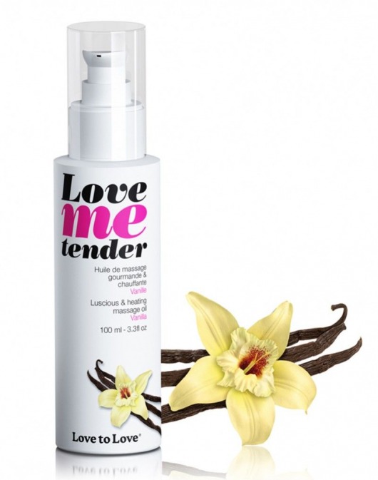 Съедобное согревающее массажное масло Love Me Tender Vanilla с ароматом ванили - 100 мл. - Love to Love - купить с доставкой в Грозном