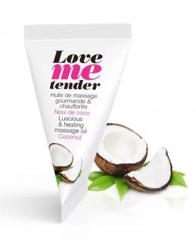 Съедобное согревающее массажное масло Love Me Tender Cocos с ароматом кокоса - 10 мл. - Love to Love - купить с доставкой в Грозном
