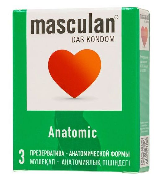 Презервативы анатомической формы Masculan Anatomic - 3 шт. - Masculan - купить с доставкой в Грозном