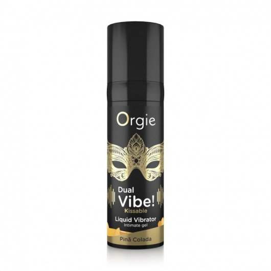 Съедобный гель Dual Vibe Pina Colada с эффектом вибрации и вкусом коктейля пина колада - 15 мл. - ORGIE - купить с доставкой в Грозном