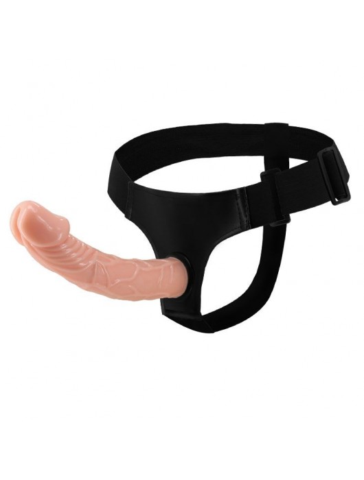 Гладкий фаллоимитатор с крупной головкой на ремешках - 19,7 см. - Baile - купить с доставкой в Грозном