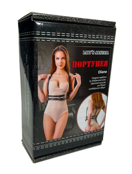 Изящная портупея из натуральной кожи Diane - БДСМ Арсенал - купить с доставкой в Грозном