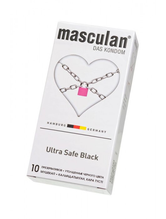 Ультрапрочные презервативы Masculan Ultra Safe Black - 10 шт. - Masculan - купить с доставкой в Грозном