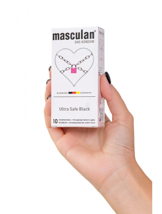 Ультрапрочные презервативы Masculan Ultra Safe Black - 10 шт. - Masculan - купить с доставкой в Грозном