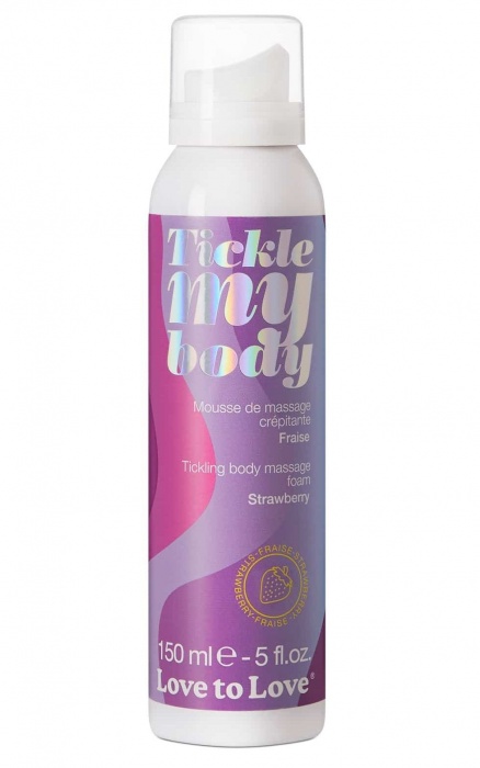 Массажная хрустящая пенка Tickle My Body Strawberry с ароматом клубники - 150 мл. - Love to Love - купить с доставкой в Грозном