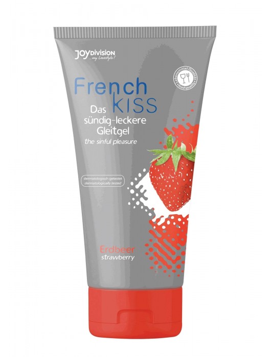 Съедобный лубрикант Frenchkiss с ароматом клубники - 75 мл. - Joy Division - купить с доставкой в Грозном