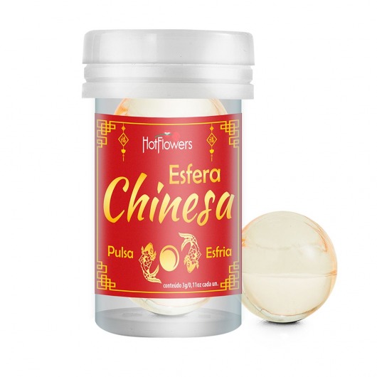 Интимный гель Chinesa Esfera с охлаждающе-пульсирующим эффектом (2 шарика по 3 гр.) - HotFlowers - купить с доставкой в Грозном