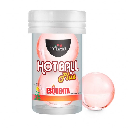 Лубрикант на масляной основе Hot Ball Plus с разогревающим эффектом (2 шарика по 3 гр.) - HotFlowers - купить с доставкой в Грозном
