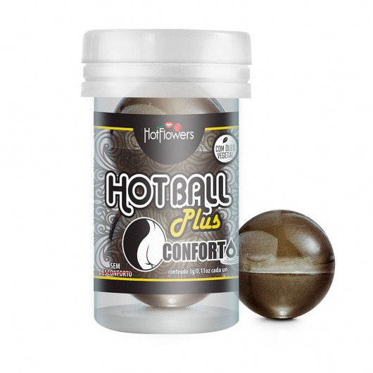 Анальный лубрикант на масляной основе Hot Ball Plus Conforto (2 шарика по 3 гр.) - HotFlowers - купить с доставкой в Грозном