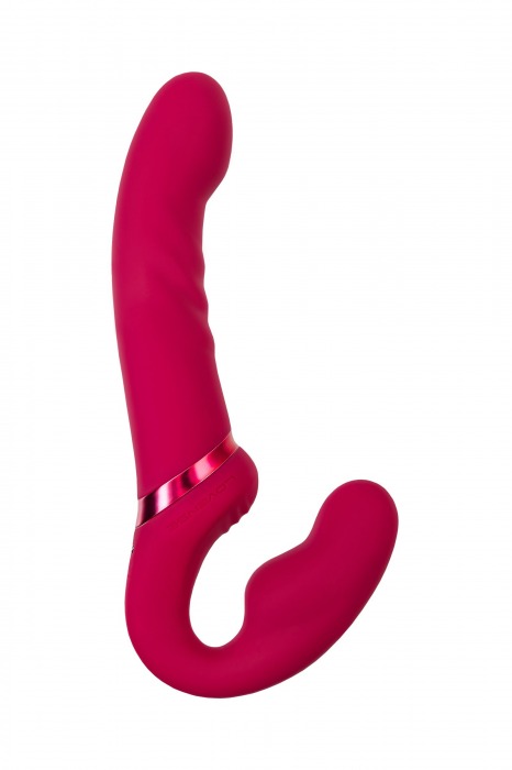 Малиновый безремневой страпон Lapis - 23 см. - Lovense - купить с доставкой в Грозном