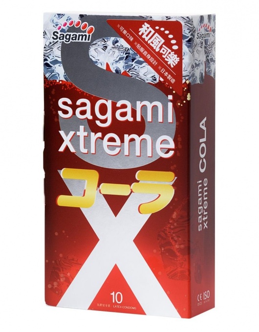 Ароматизированные презервативы Sagami Xtreme COLA - 10 шт. - Sagami - купить с доставкой в Грозном