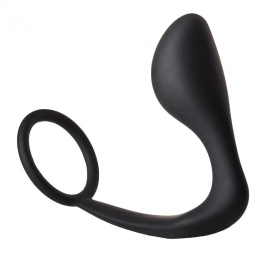 Черное эрекционное кольцо с анальной пробкой Anal Plug With Cockring - Dream Toys - в Грозном купить с доставкой