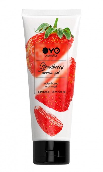 Лубрикант на водной основе OYO Aroma Gel Strawberry с ароматом клубники - 75 мл. - OYO - купить с доставкой в Грозном