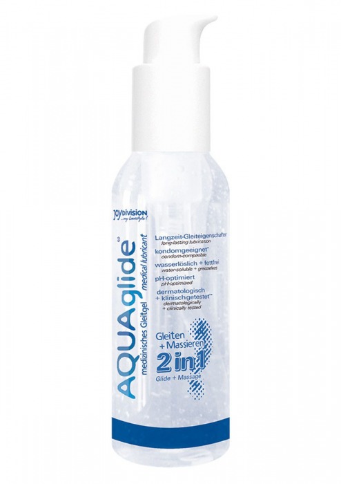 Вагинальная смазка 2-в-1 на водной основе AQUAglide - 125 мл. - Joy Division - купить с доставкой в Грозном