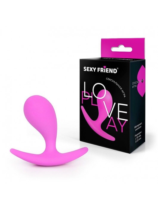 Ярко-розовая анальная втулка для ношения - 5,5 см. - 1137