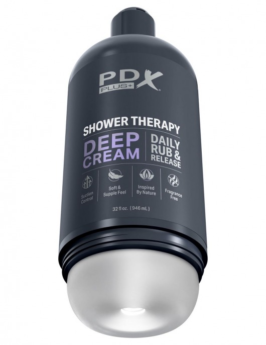 Мастурбатор в бутылке Shower Therapy Deep Cream - Pipedream - в Грозном купить с доставкой
