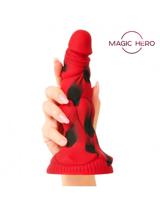 Красный фантазийный фаллоимитатор - 20 см. - Bior toys