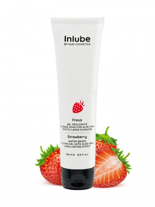 Лубрикант на водной основе Nuei Inlube с алоэ вера и ароматом клубники - 100 мл. - Nuei cosmetics - купить с доставкой в Грозном