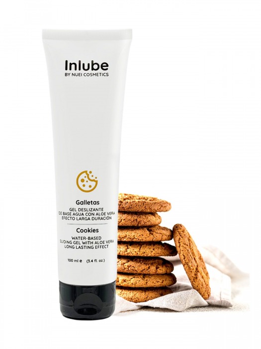 Лубрикант на водной основе Nuei Inlube с алоэ вера и ароматом печенья - 100 мл. - Nuei cosmetics - купить с доставкой в Грозном