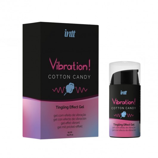 Жидкий вибратор Vibration Cotton Candy с ароматом сахарной ваты - 15 мл. - INTT - купить с доставкой в Грозном