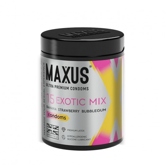 Цветные ароматизированные презервативы MAXUS Exotic Mix - 15 шт. - Maxus - купить с доставкой в Грозном