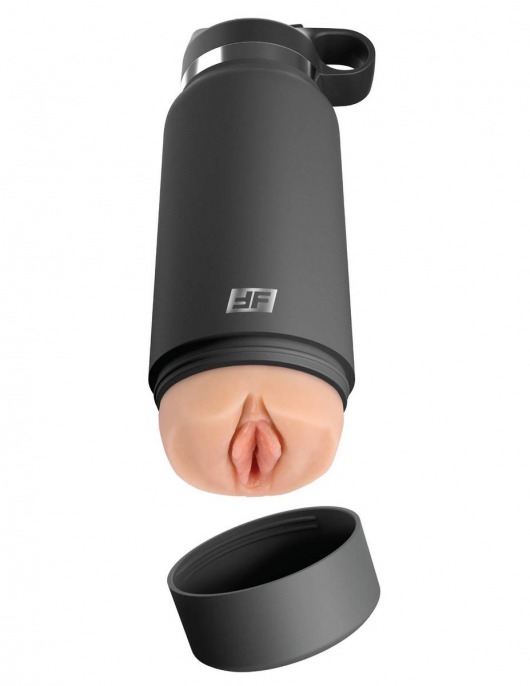 Серый мастурбатор в виде бутылки F*ck Flask - Pipedream - в Грозном купить с доставкой