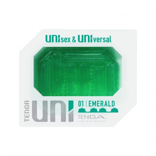 Зеленый мастурбатор-стимулятор Tenga Uni Emerald - Tenga - в Грозном купить с доставкой