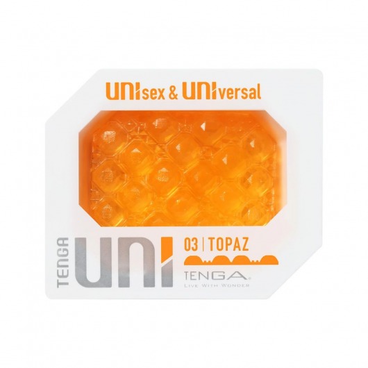 Оранжевый мастурбатор-стимулятор Tenga Uni Topaz - Tenga - в Грозном купить с доставкой