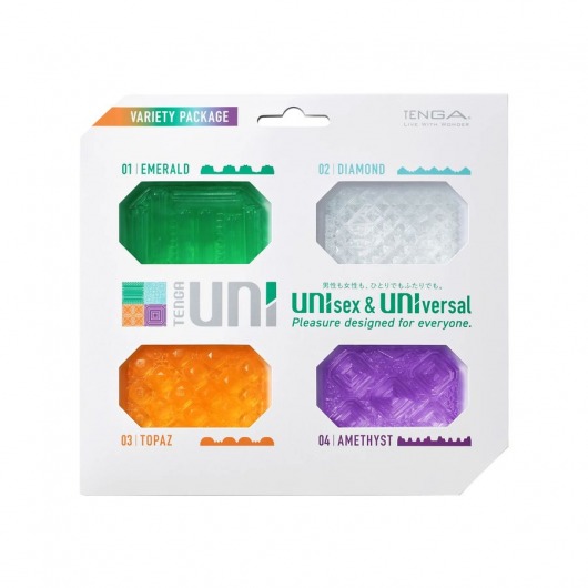 Набор из 4 мастурбаторов-стимуляторов Tenga Uni Variety Pack - Tenga - в Грозном купить с доставкой