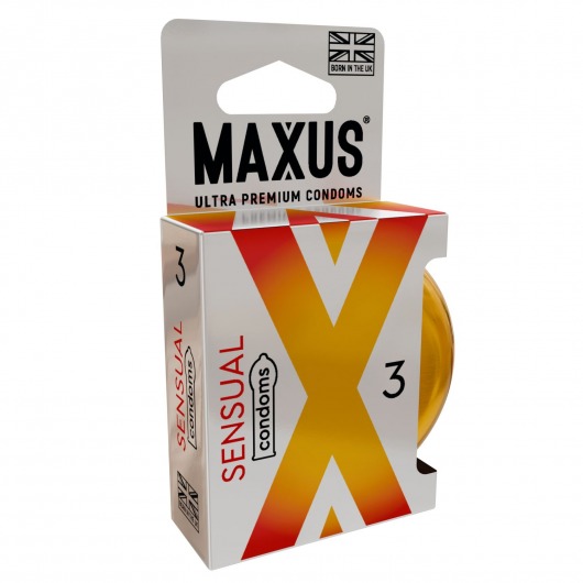 Презервативы анатомической формы Maxus Sensual - 3 шт. - Maxus - купить с доставкой в Грозном