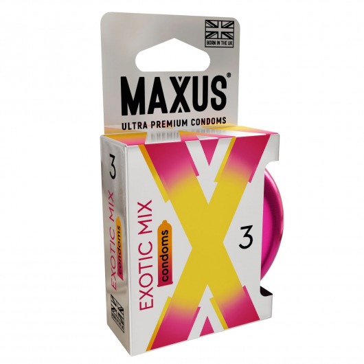 Ароматизированные презервативы Maxus Exotic Mix - 3 шт. - Maxus - купить с доставкой в Грозном